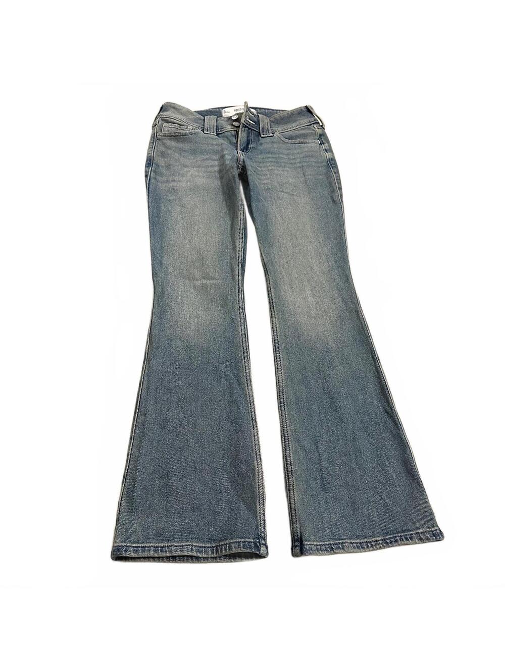 Y2K Hollister Low-Rise Bootcut Flare Jeans Women’s Sz 0S W25 Short Blue Denim